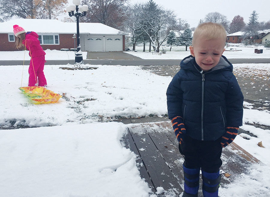 Charlie Albertson in snow